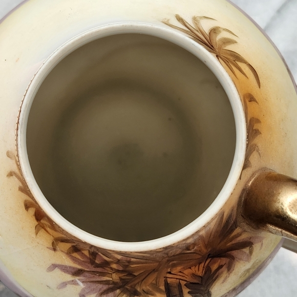 Vintage Nippon Hand Painted Palm Tree Tea Set Porcelain Good Condition - Picture 8 of 15